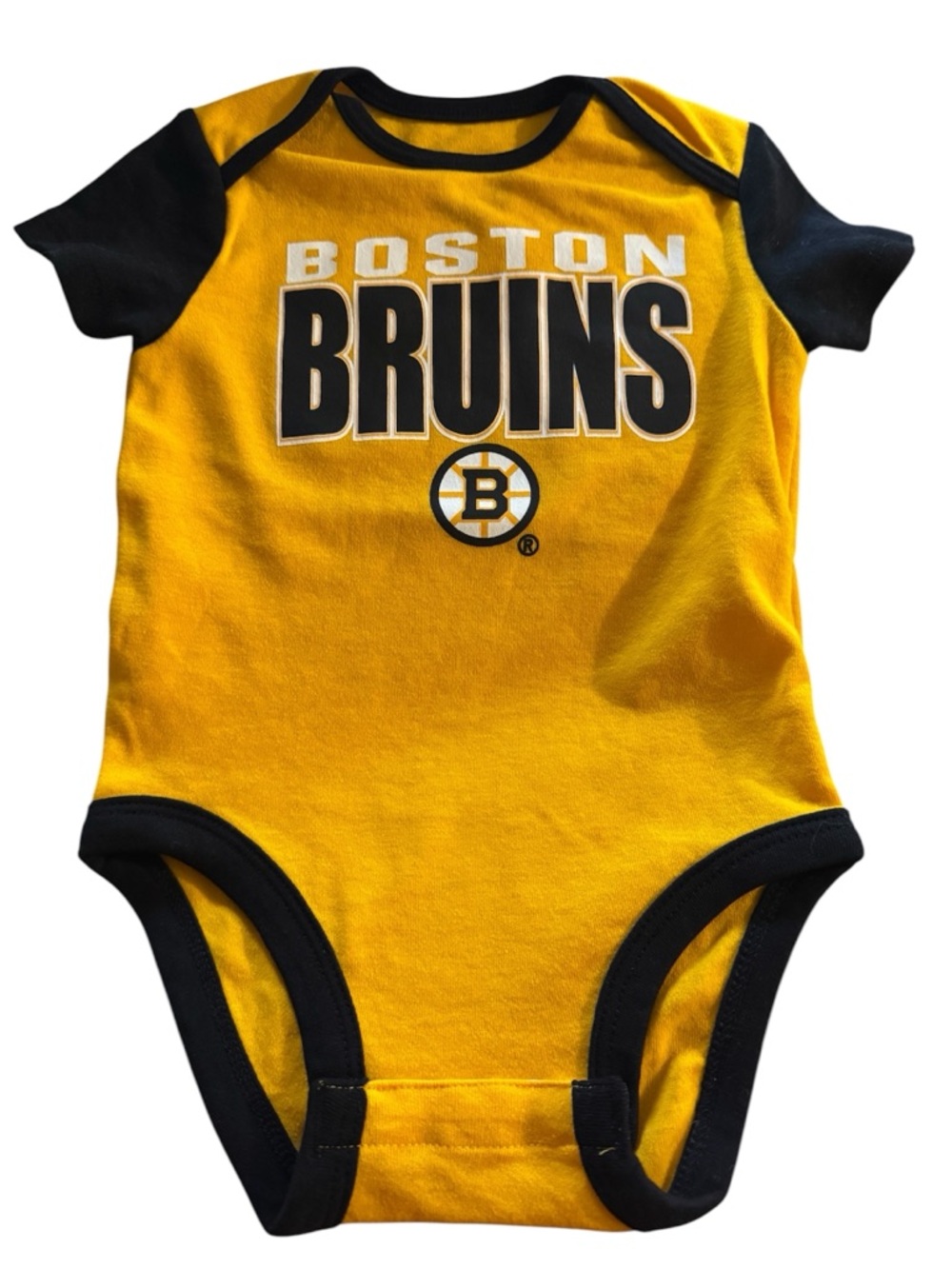 Boston Bruins Baby Bodysuit - Yellow & Black 6-9 months